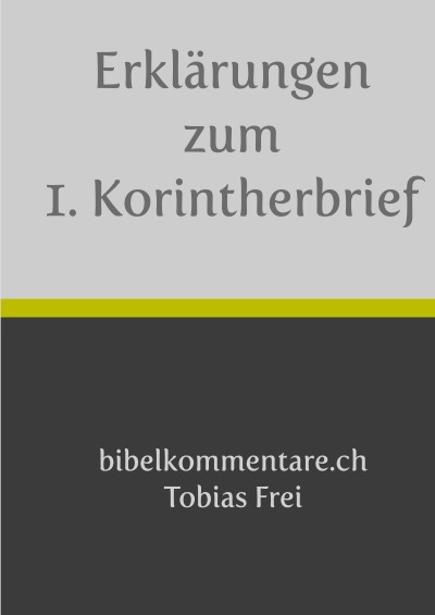 'Cover von Erklärungen zum 1. Korintherbrief'-Cover