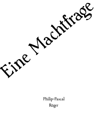 'Eine Machtfrage'-Cover