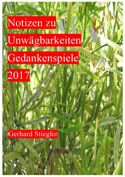 'Cover von Notizen zu Unwägbarkeiten'-Cover