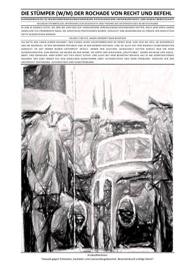 'Cover von DIE STÜMPER (W/M) DER ROCHADE VON RECHT UND BEFEHL –  KLEINGEDRUCKTES ZU WUNSCHBEFRIEDIGUNGSTENDENZEN'-Cover
