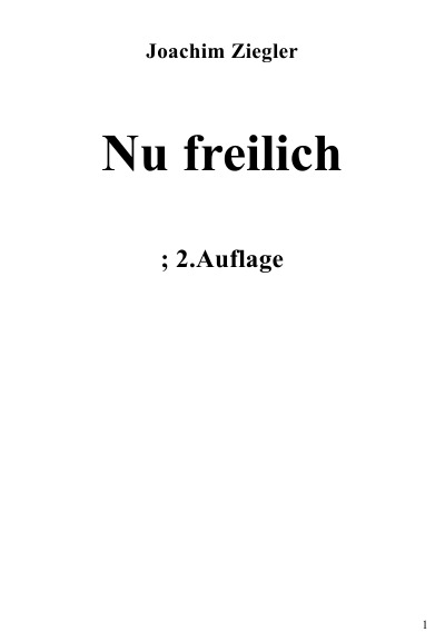 'Nu freilich'-Cover