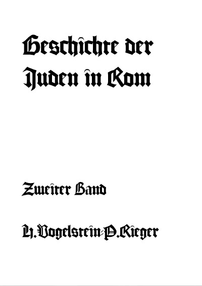 'Die Geschichte der Juden in Rom – Zweiter Band'-Cover