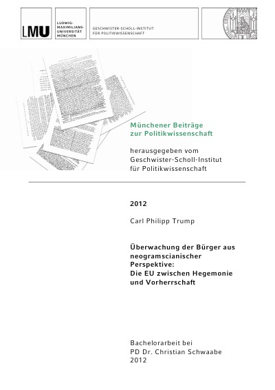 'Cover von Überwachung der Bürger aus neogramscianischer Perspektive'-Cover