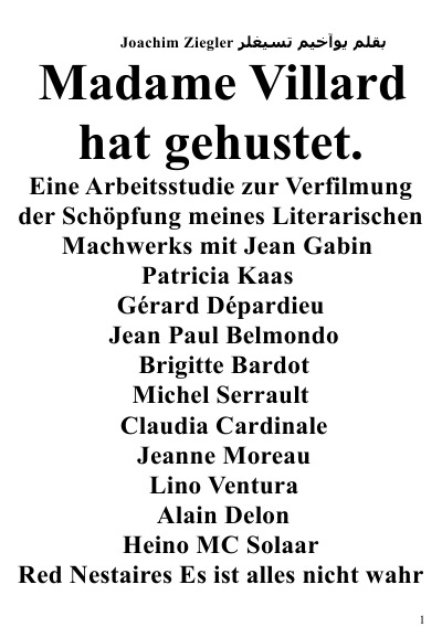 'Cover von Madame Villard hat gehustet'-Cover
