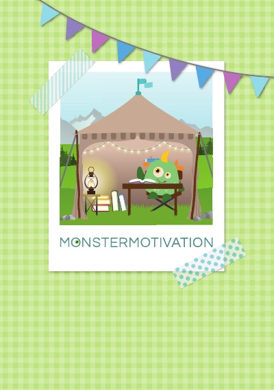 'Cover von Monstermotivation Schreibtagebuch: Notizbuch, 36 gestaltete Seiten, DIN A5'-Cover