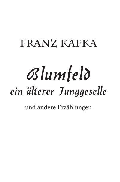 'Blumfeld ein älterer Junggeselle'-Cover