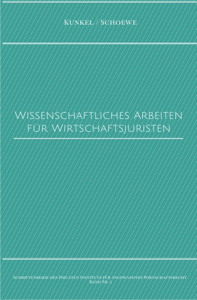 'Wissenschaftliches Arbeiten für Wirtschaftsjuristen'-Cover