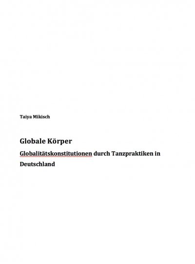 'Cover von Globale Körper'-Cover