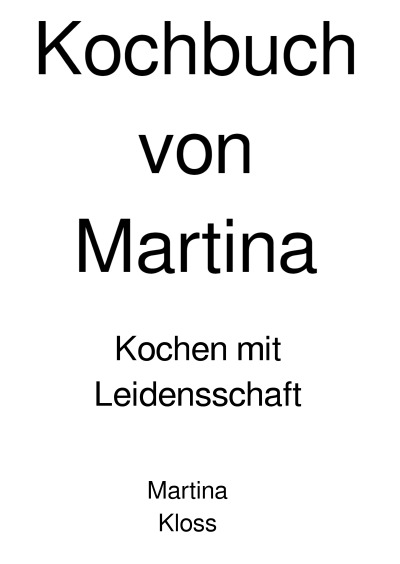 'Martina Kochbuch'-Cover