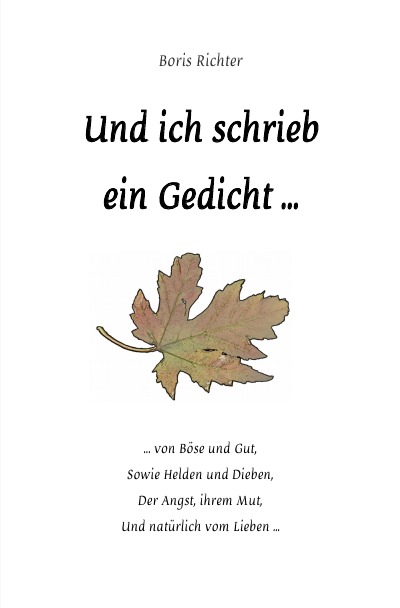 'Und ich schrieb ein Gedicht …'-Cover