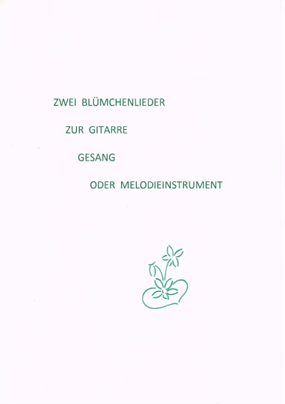 'Zwei Blümchenlieder'-Cover