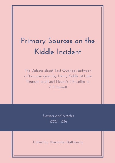 'Primary Sources on the Kiddle Incident.'-Cover