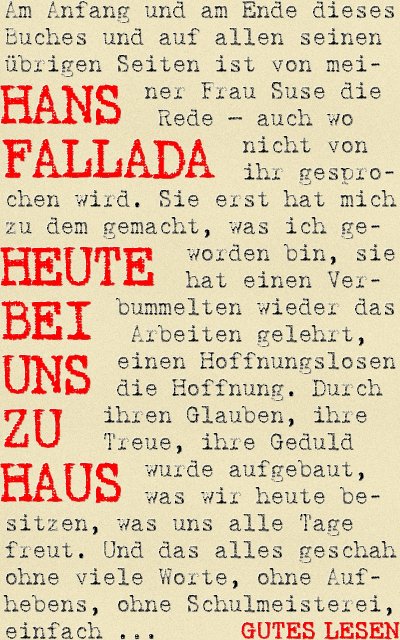 'Cover von Heute bei uns zu Haus'-Cover