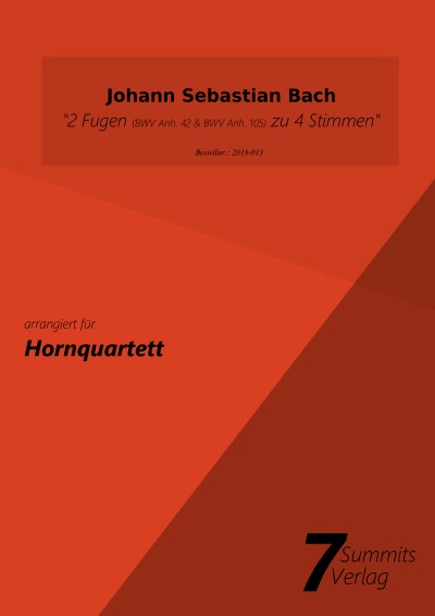 '2 Fugen (BWV Anh. 42 & BWV Anh. 105) zu 4 Stimmen – J.S.Bach (arr. Christian Fath)'-Cover