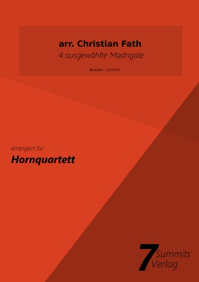 '4 ausgewählte Madrigale (arr. Christian Fath)'-Cover
