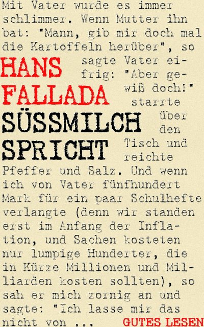 'Cover von Süßmilch spricht'-Cover