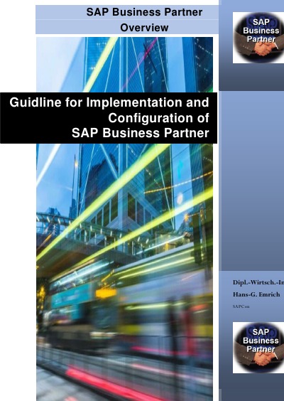 'Guidline for Implementation and Configuration of  SAP Business Partner (BP)'-Cover