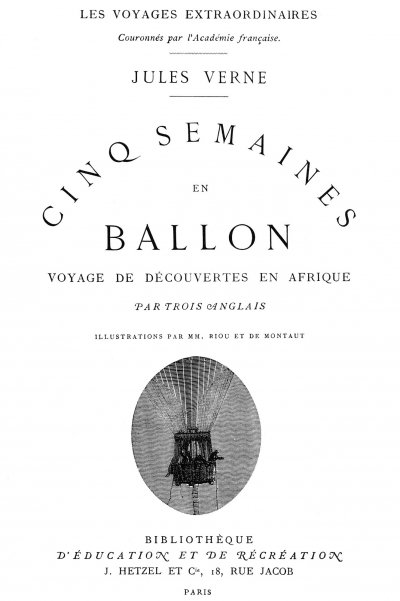 'Cinq Semaines en ballon (Édition Originale Illustrée)'-Cover