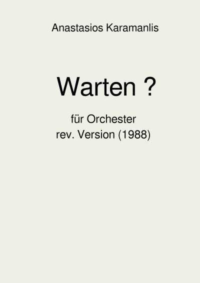 'Cover von „Warten ?“'-Cover