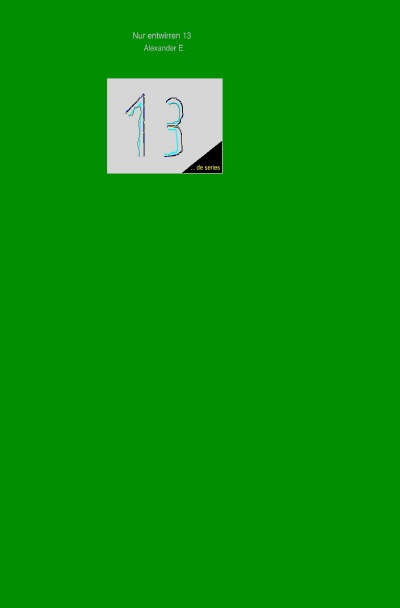 'Cover von Nur entwirren 13'-Cover