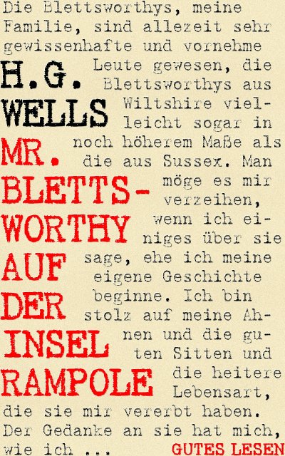 'Cover von Mr. Blettsworthy auf der Insel Rampole'-Cover
