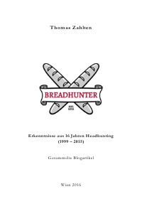 BREADHUNTER - Erkenntnisse aus 16 Jahren Headhunting - Gesammelte Blogartikel - Thomas Zahlten