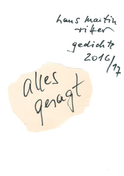 'Cover von alles gesagt'-Cover