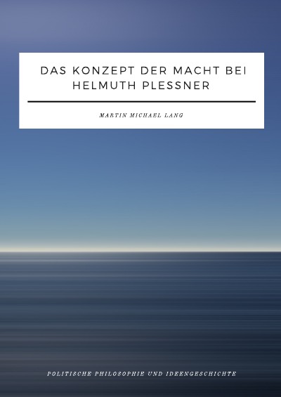 'Das Konzept der Macht bei Helmuth Plessner'-Cover