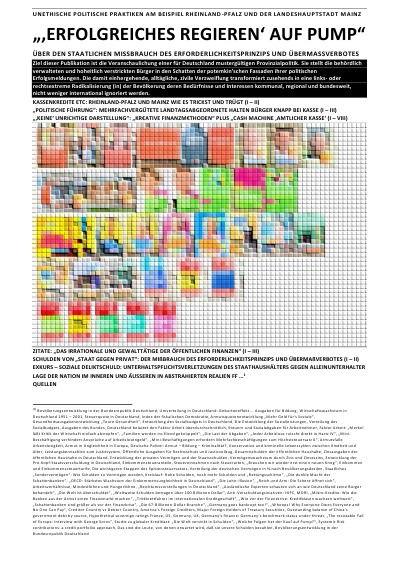 'Cover von „‚ERFOLGREICHES REGIEREN‘ AUF PUMP“ – UNETHISCHE POLITISCHE PRAKTIKEN AM BEISPIEL RHEINLAND-PFALZ UND MAINZ'-Cover