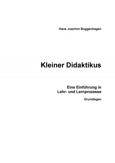 'Kleiner Didaktikus'-Cover