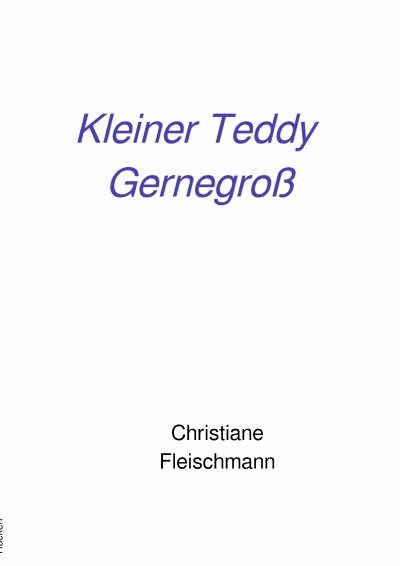 'Kleiner Teddy Gernegroß'-Cover