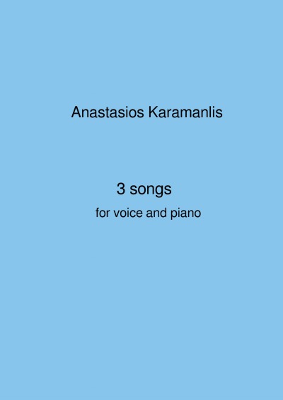 'Cover von 3 songs for voice and piano'-Cover