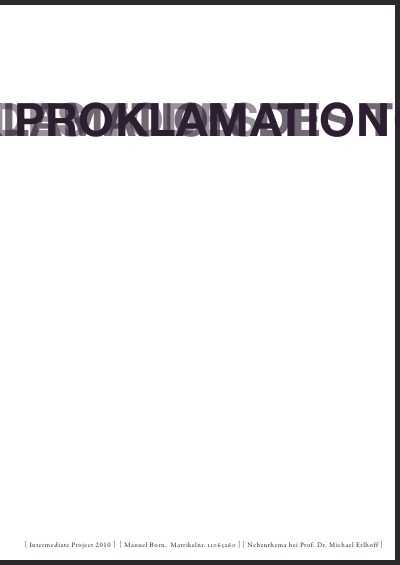 'Cover von Proklamation des Todes'-Cover