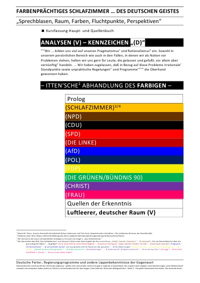 'FARBENPRÄCHTIGES SCHLAFZIMMER (KURZFASSUNG BUCH & QUELLEN) … DES DEUTSCHEN GEISTES – ANALYSEN (V) – KENNZEICHEN „(D)“'-Cover