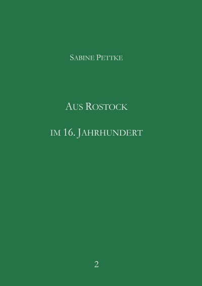 'Aus Rostock im 16. Jahrhundert'-Cover
