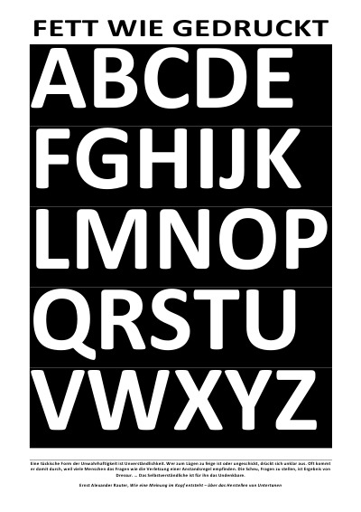 'Cover von FETT WIE GEDRUCKT (ABC …) EIN POLITISCHES ALPHABET GEGEN POLITISCHEN ANALPHANETISMUS (SCHWARZ AUF WEIß)'-Cover