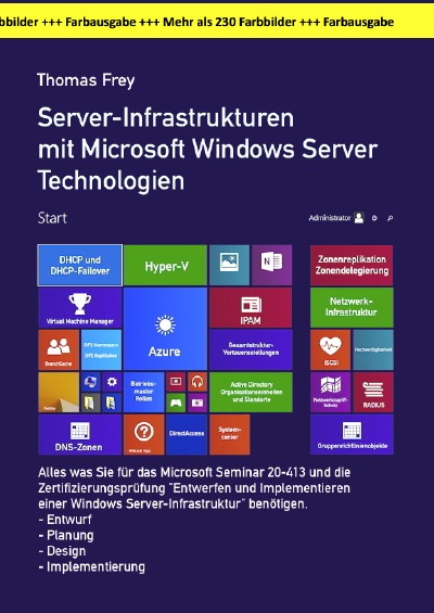 'Cover von Server-Infrastrukturen mit Microsoft Windows Server Technologien in der großen Farbausgabe'-Cover