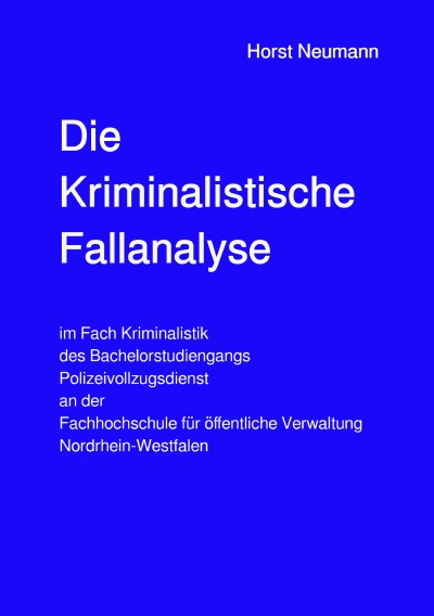 'Die Kriminalistische Fallanalyse'-Cover