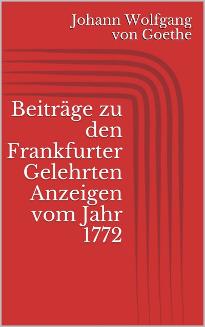 'Beiträge zu den Frankfurter Gelehrten Anzeigen vom Jahr 1772'-Cover
