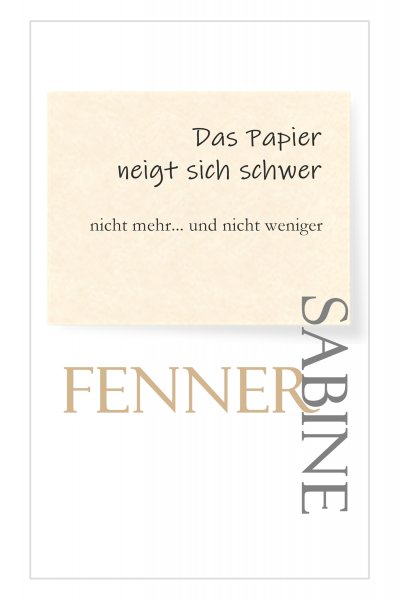 'Cover von Das Papier neigt sich schwer'-Cover