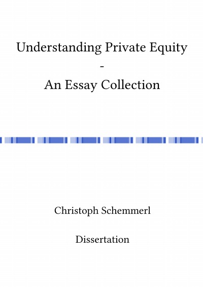 'Understanding Private Equity – An Essay Collection'-Cover