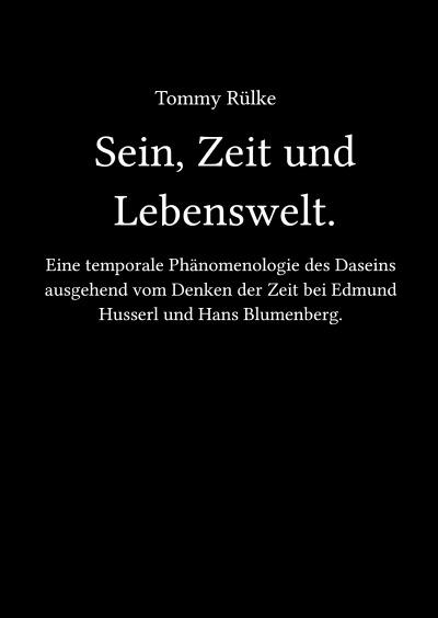 'Sein, Zeit und Lebenswelt.'-Cover