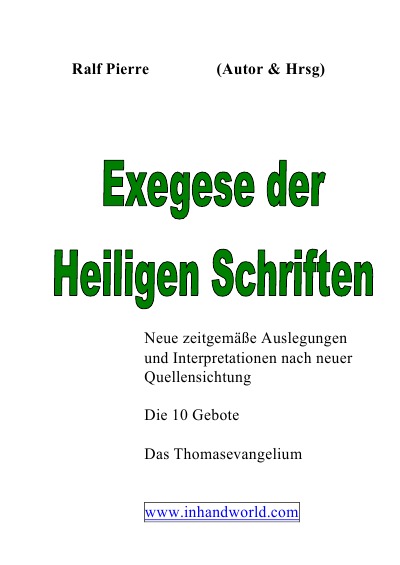 'Eine Exegese der Heiligen-Schriften'-Cover