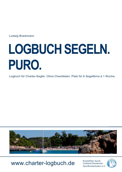 'Cover von LOGBUCH SEGELN. PURO. Für CHARTER-SKIPPER.'-Cover