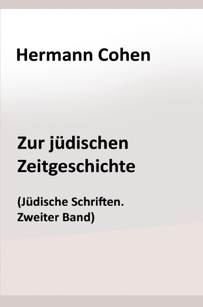 'Zur jüdischen Zeitgeschichte'-Cover