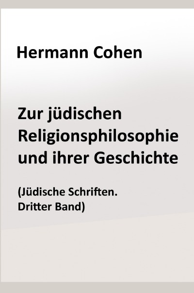 'Cover von Zur jüdischen  Religionsphilosophie und ihrer Geschichte'-Cover