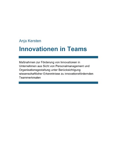'Cover von Innovationen in Teams'-Cover