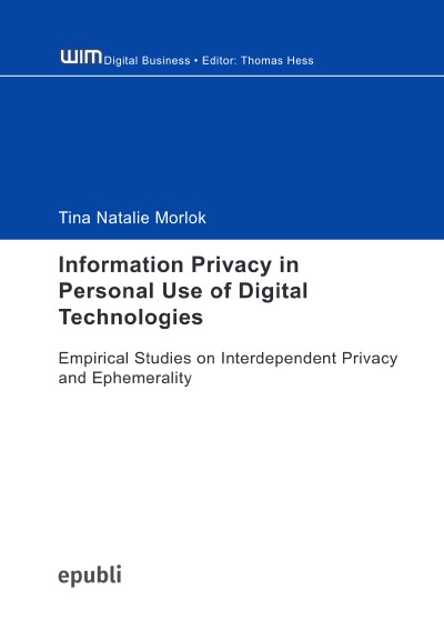 Cover von %27Information Privacy in Personal Use of Digital Technologies%27