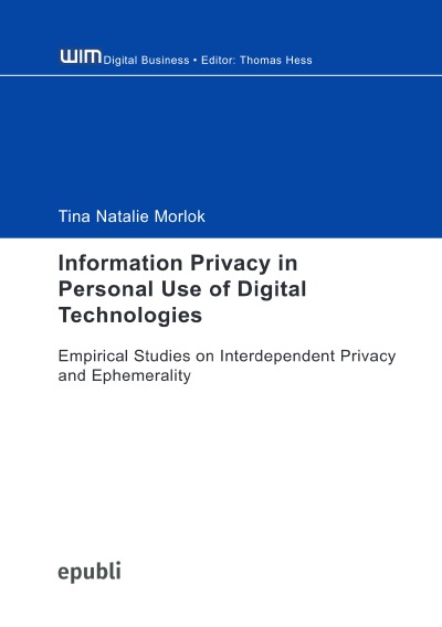 'Cover von Information Privacy in Personal Use of Digital Technologies'-Cover