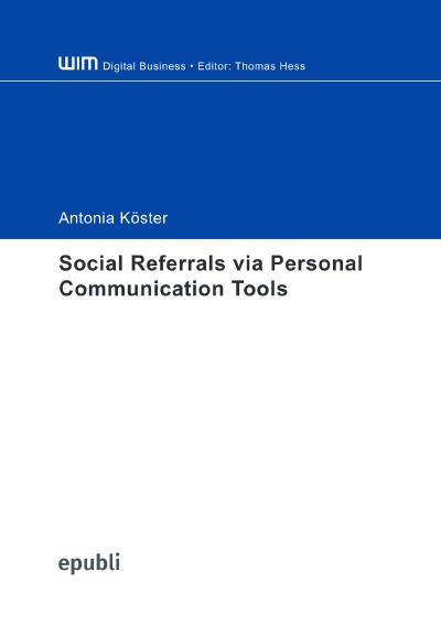 'Social Referrals via Personal Communication Tools'-Cover